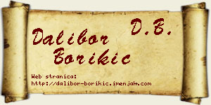 Dalibor Borikić vizit kartica